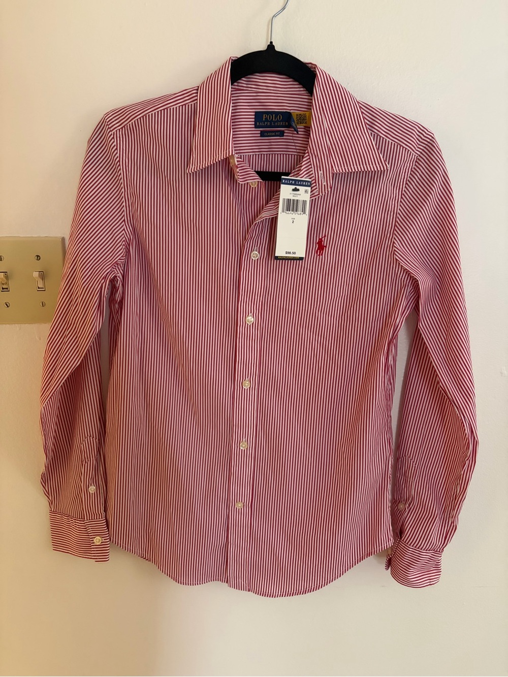 NWT Polo by Ralph Lauren Red Stripe women’s Dress Shirt - 2